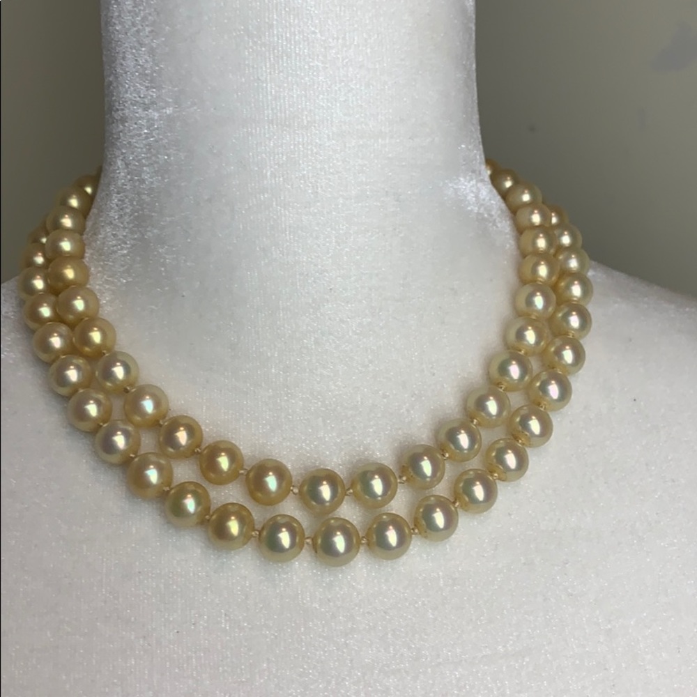 Vintage Ciner Double Strand Pearl Necklace